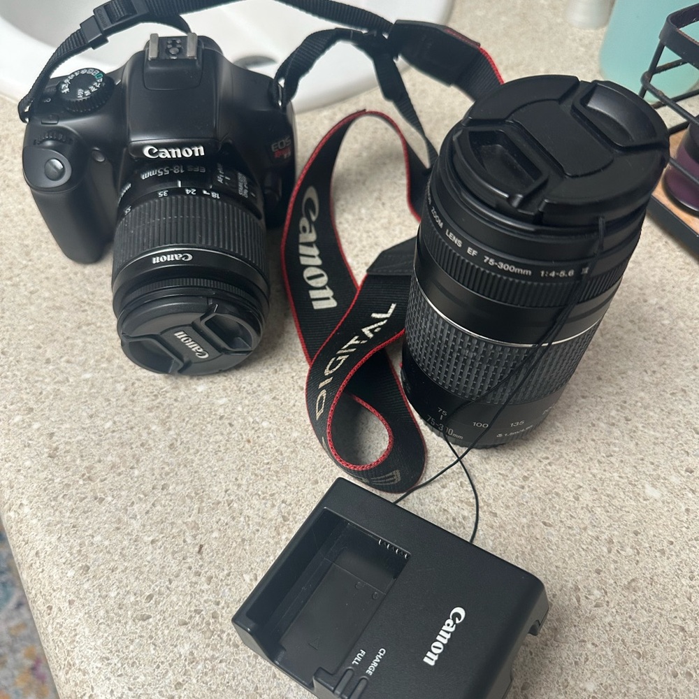 Canon Black DSLR Camera with Lens Kit t3